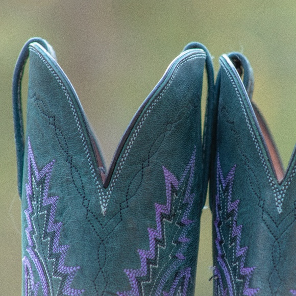 Old Gringo Teju Lizard Teal Cowboy boots - Picture 2 of 16